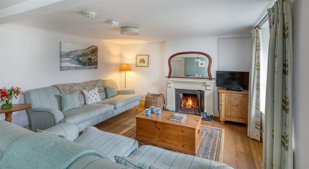 The sitting room at Harbour View in Boscastle, Cornwall