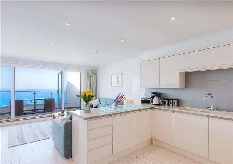 The kitchen at Harbour View, Carbis Bay