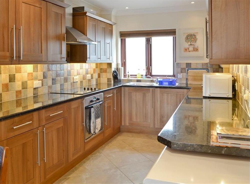 Well-equipped fitted kitchen at Harbour View in Castletown, Isle Of Man