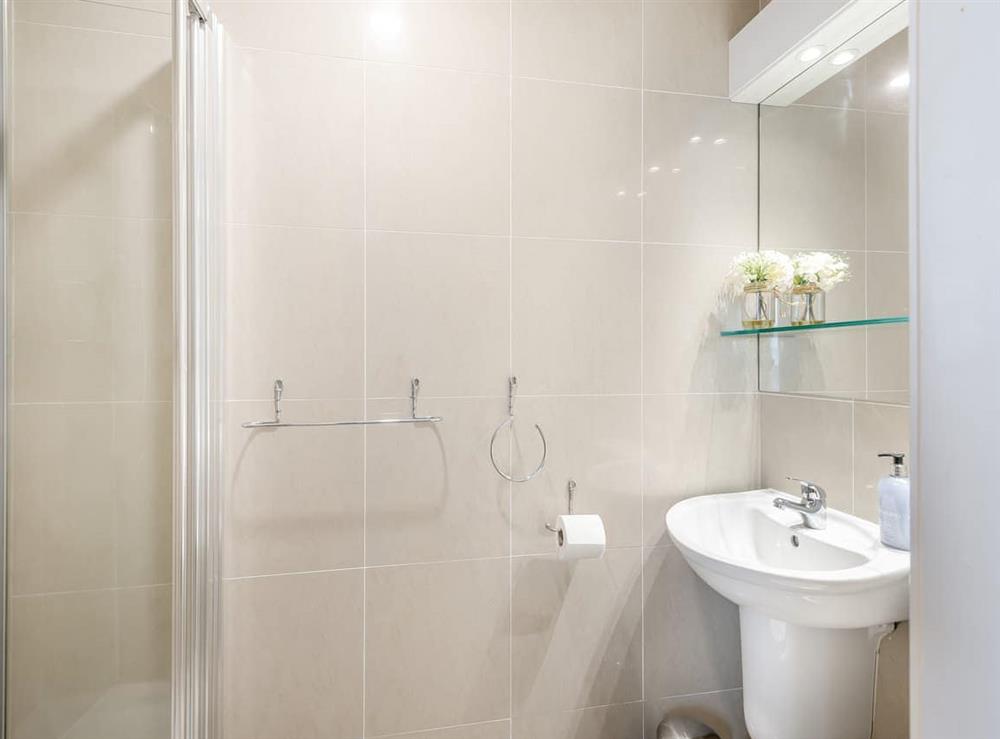 Shower room at Harbour View in Dunure, near Ayr, Ayrshire