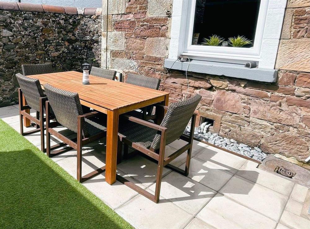 Patio at Harbour View House in Girvan, Ayrshire
