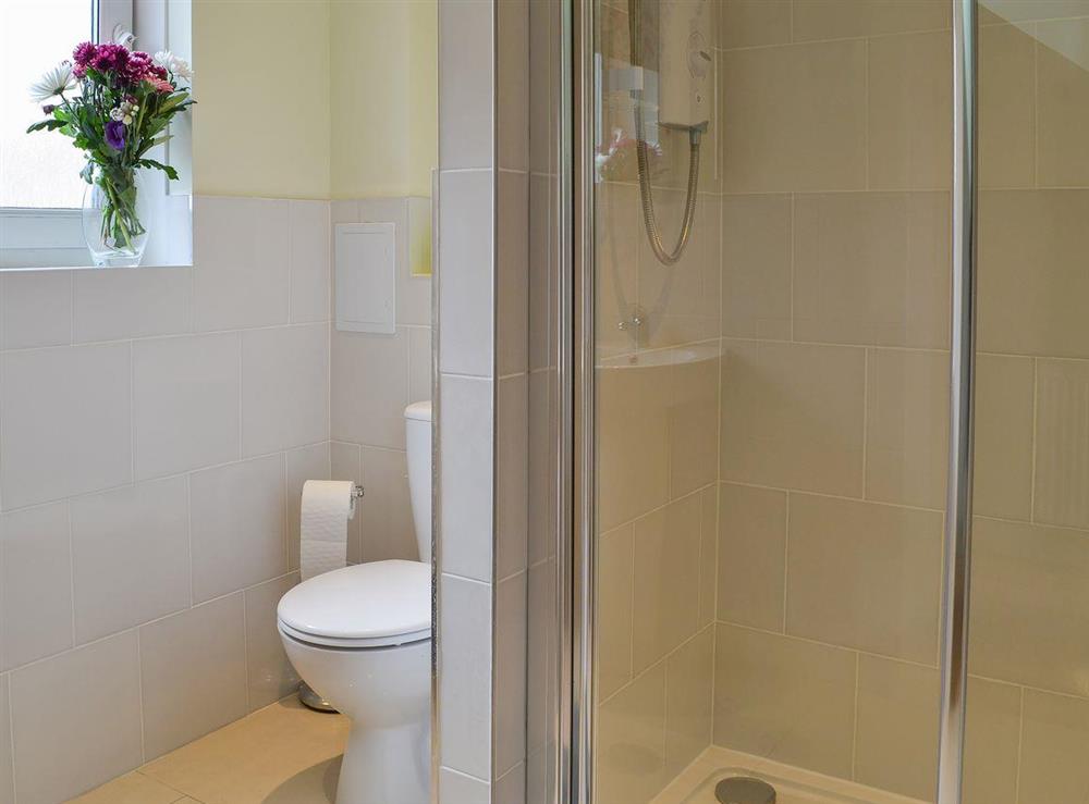 Shower room with standalone shower cubicle at Harbour View in Oban, Argyll and Bute, Scotland