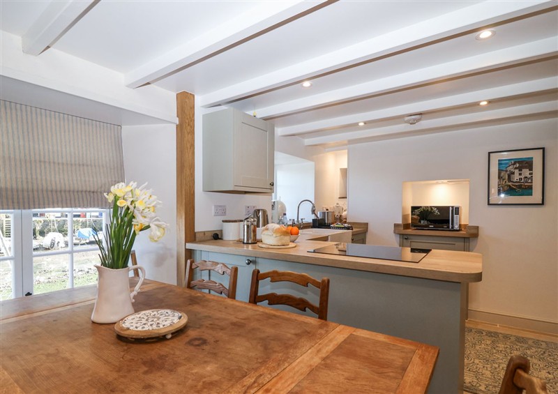 This is the kitchen at Harbour View, Polperro
