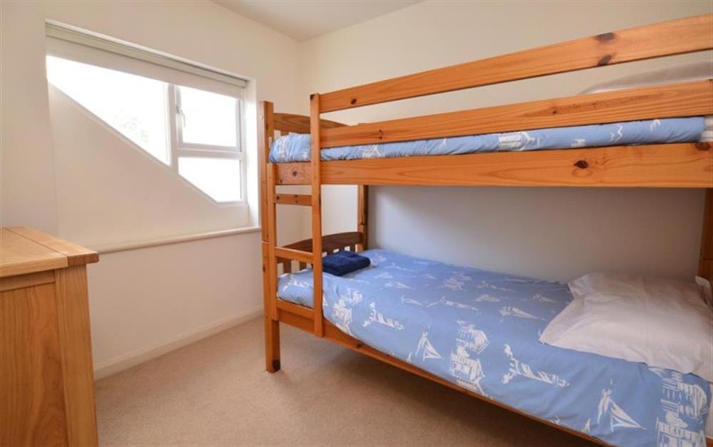 Bedroom 4 with bunk beds at Harbour View in Salcombe