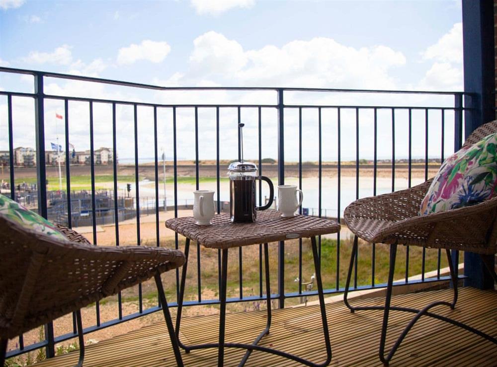 Balcony at Harbour View in Sovereign Harbour, near Eastbourne, East Sussex