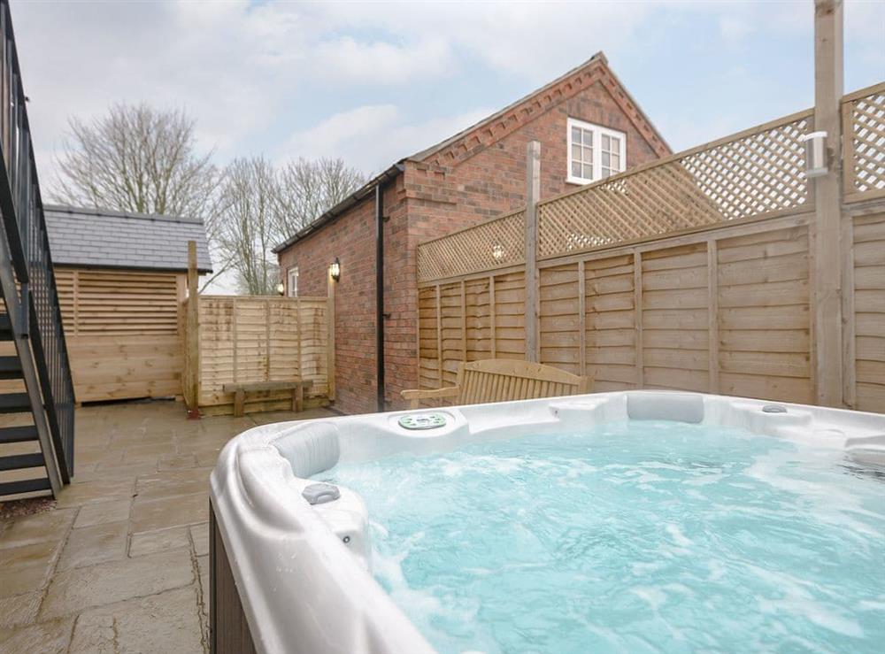 Relaxing hot tub at Harbour View in Wainfleet St. Mary, near Skegness, Lincolnshire