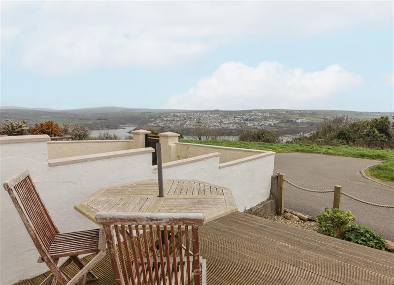 This is the garden at Harbour Village Views, Goodwick