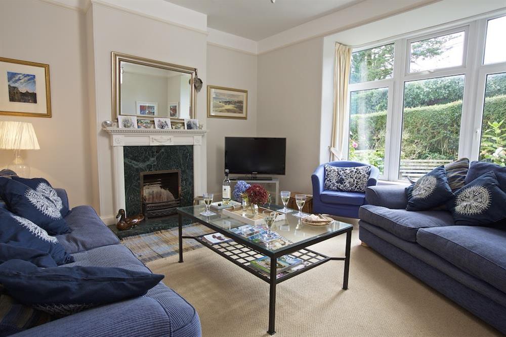 Comfortable lounge area at Harbourfield in Herbert Road, Salcombe