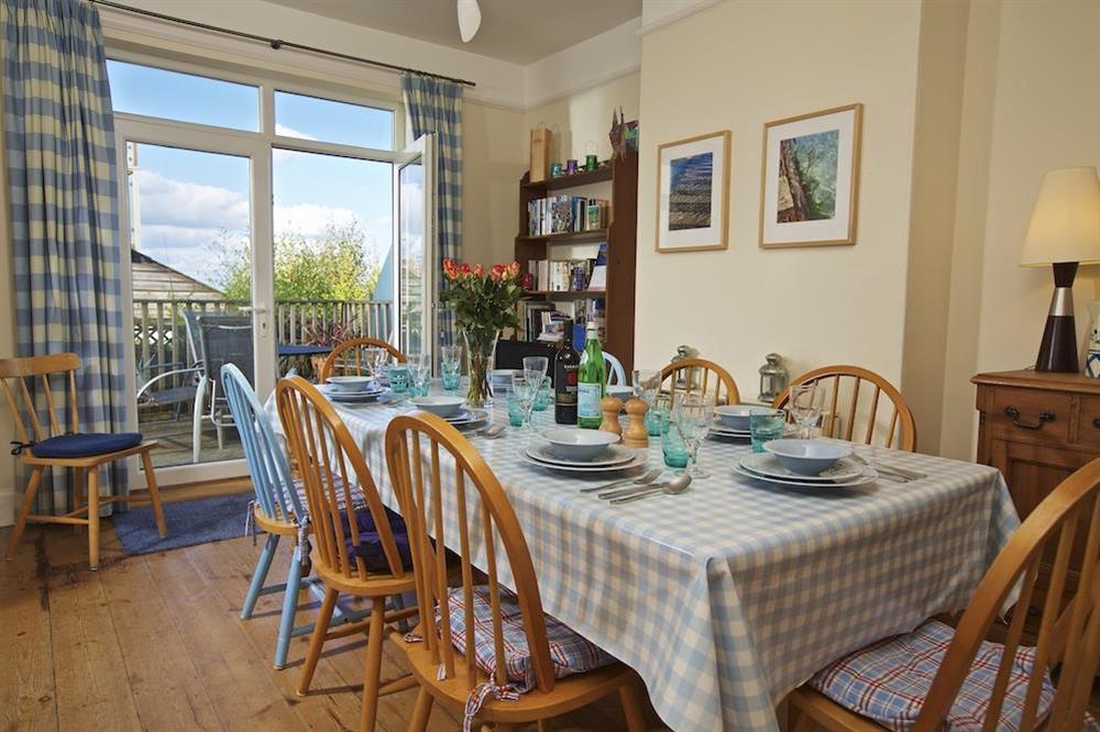 Dining room with french door to decking (photo 2) at Harbourfield in Herbert Road, Salcombe