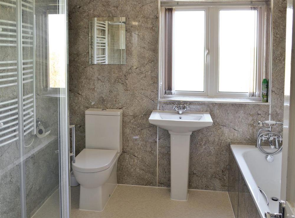 Bathroom with shower at Harbourhill in Chickerell, near Weymouth, Dorset