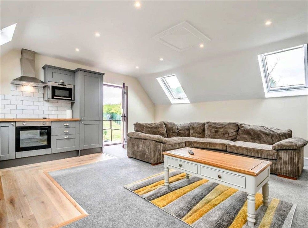 Open plan living space at Harbour’s End in Little Rissington, Gloucestershire