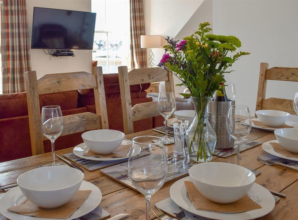 Dining Area at Harbourside Apartment in Anstruther, Fife