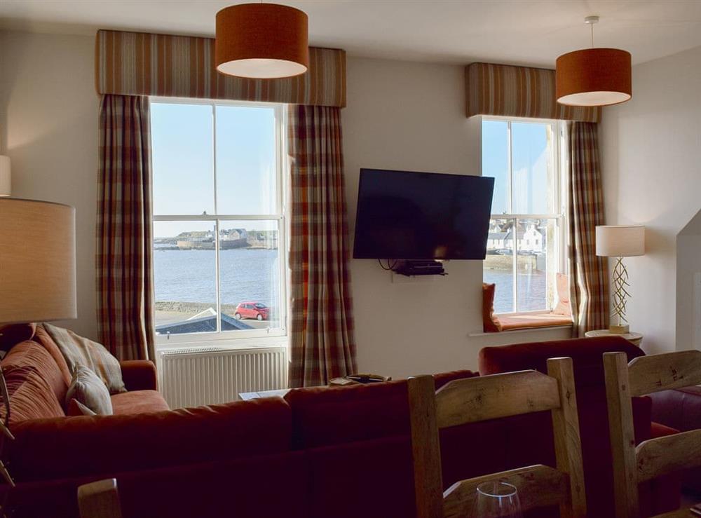 Living room/dining room at Harbourside Apartment in Anstruther, Fife