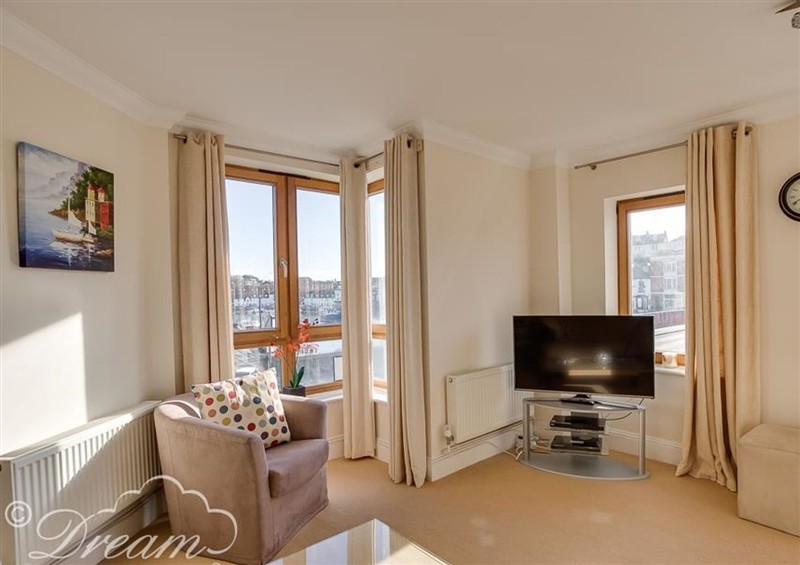 The living room at Harbourside Apartment, Weymouth