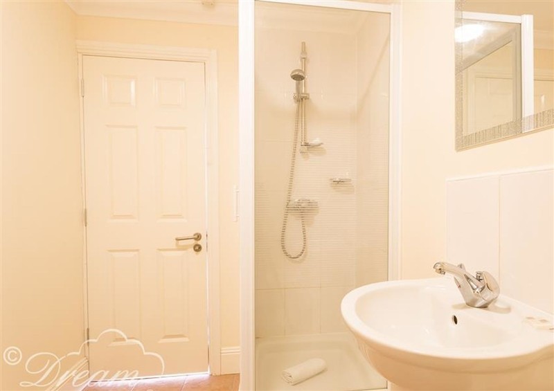 This is the bathroom at Harbourside Apartment, Weymouth