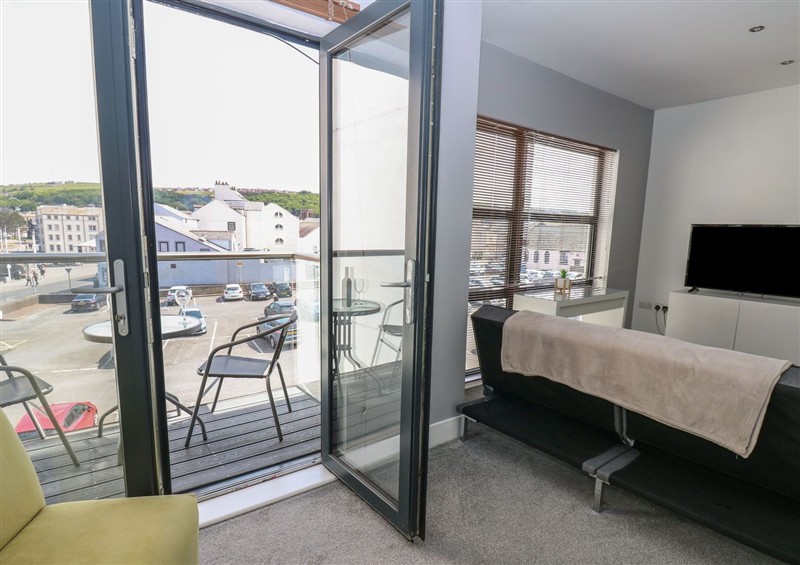 One of the bedrooms at Harbourside Apartments, Whitehaven