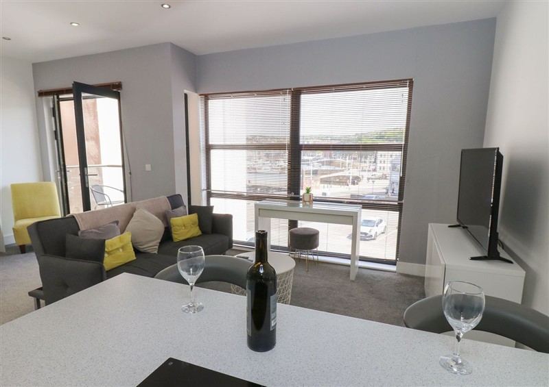 This is the living room at Harbourside Apartments, Whitehaven