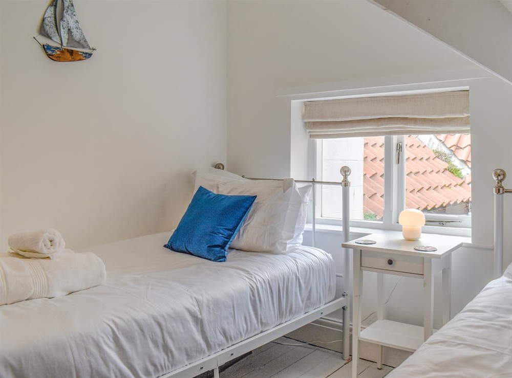 Twin bedroom at Harbourside House in Scarborough, North Yorkshire