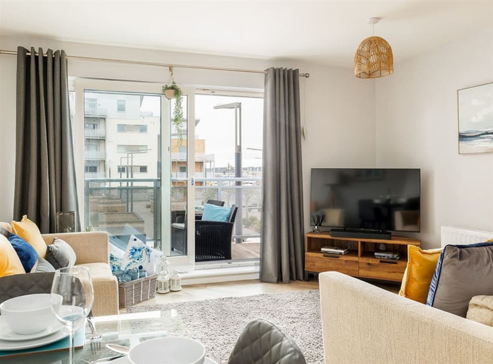 Living area at Harbourside Retreat in Poole, Dorset