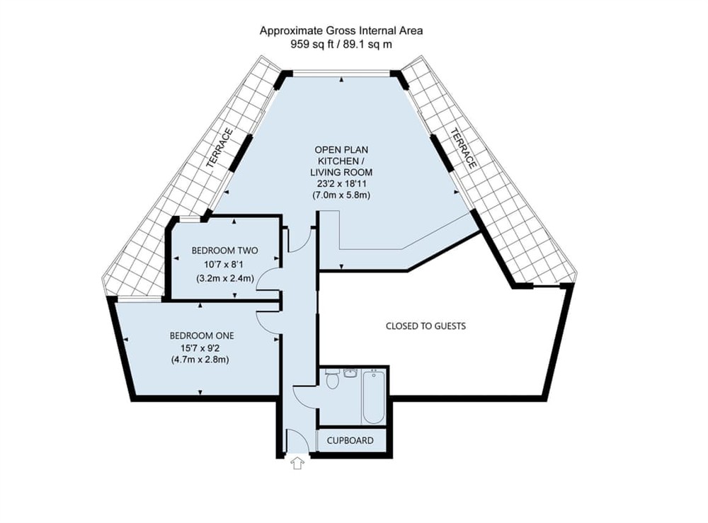 Floor plan at Harbourside in Shoreham-by-Sea, West Sussex