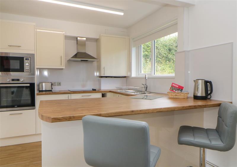 This is the kitchen at Harcombe House Bungalow 11, Chudleigh