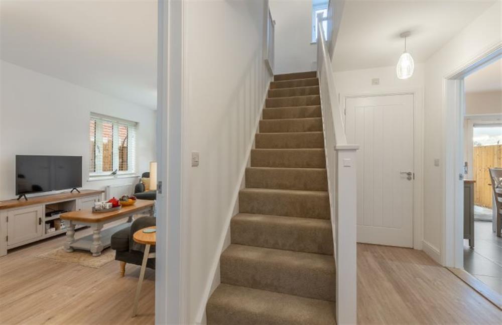 Ground floor: Stairs leading to first floor at Hare Cottage, Bodham near Holt