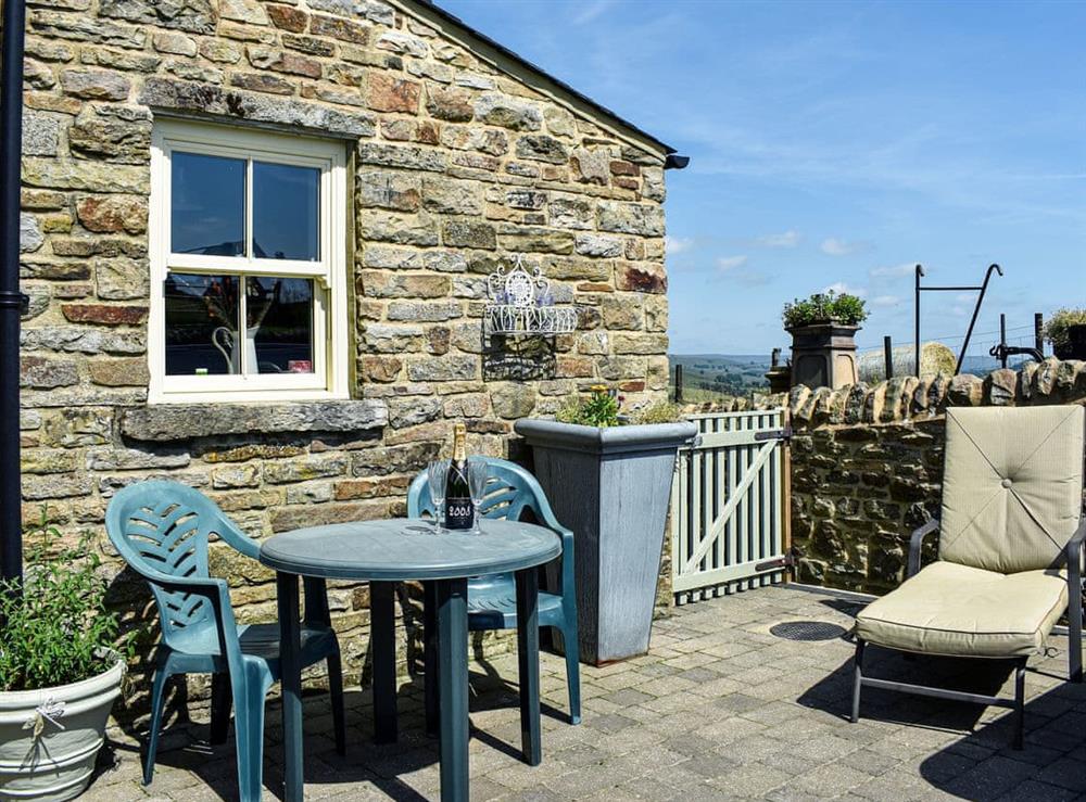 Sitting-out-area at Hare Cottage in Westgate, Near Stanhope, Durham