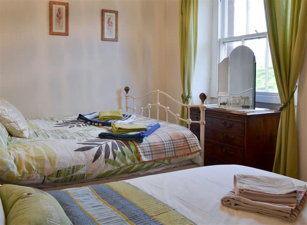 Twin bedroom at Harebeck Cottage in Gosforth, near Whitehaven, Cumbria