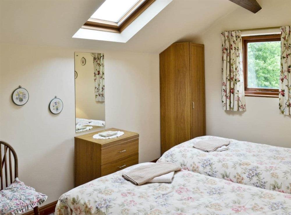 Twin bedroom at Harebell Hill in Earl Sterndale, near Buxton, Derbyshire