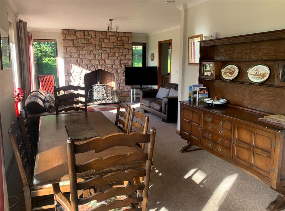 Living room/dining room at Harelaw Brae in Grantshouse, near Duns, Berwickshire