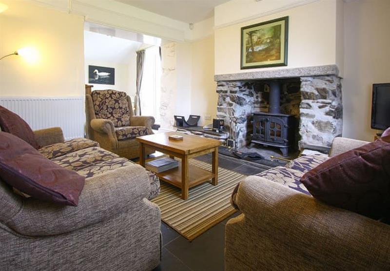 Living room in Harford House at Harford Bridge in Tavistock, South Devon