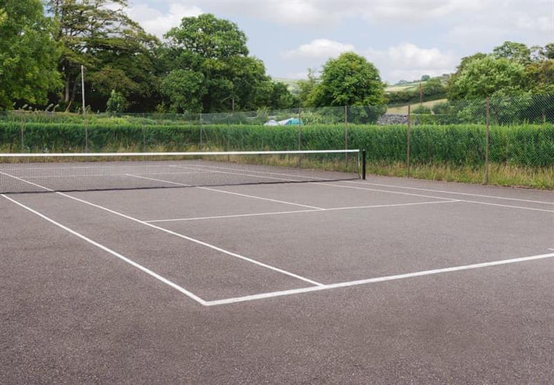 Tennis court at Harford Bridge in Tavistock, South Devon