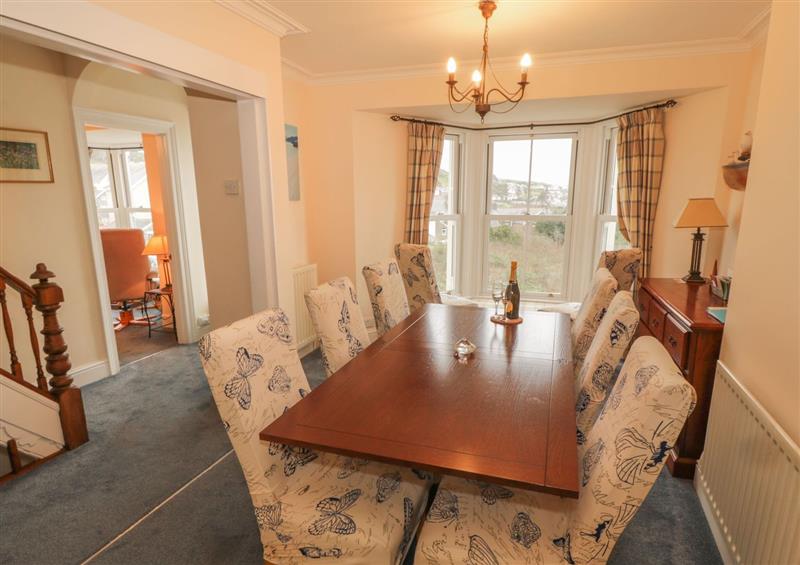 This is the dining room at Harlech View, Criccieth