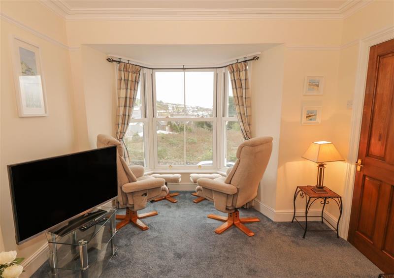 This is the living room at Harlech View, Criccieth