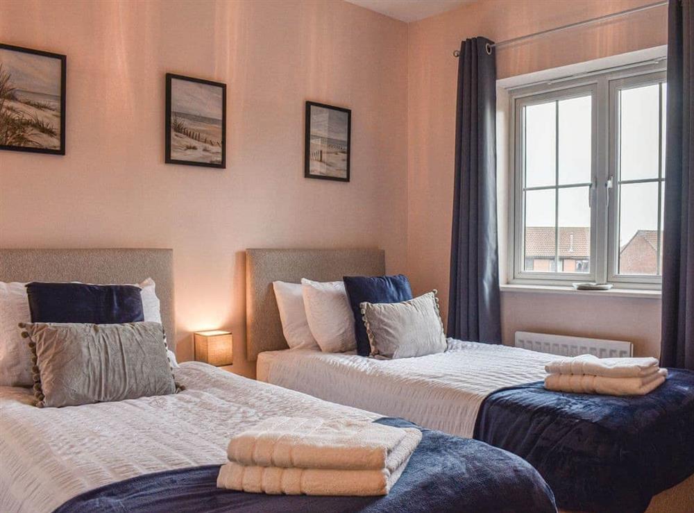 Twin bedroom at Harlie House in Whitby, North Yorkshire
