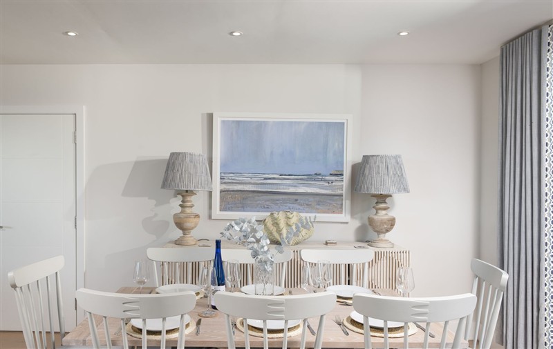 Enjoy the living room at Harlyn Penthouse, Cornwall