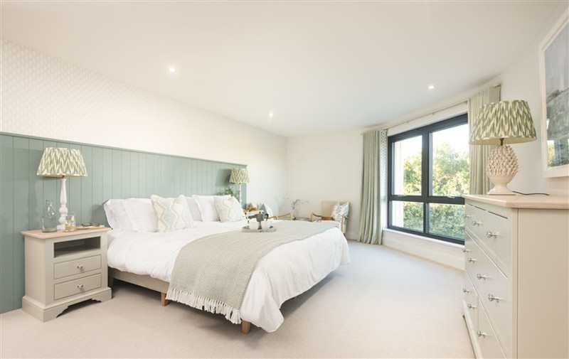 This is a bedroom at Harlyn Penthouse, Cornwall