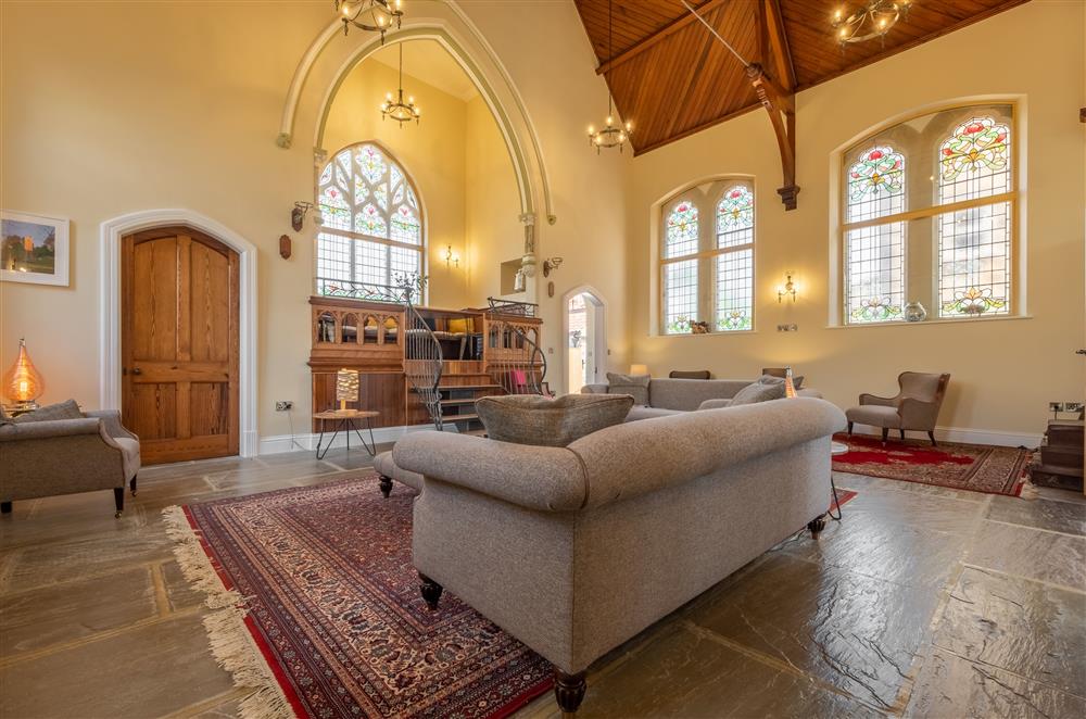 Ground floor: Take in the full atmosphere from the sitting room at Harome Chapel, Harome, near Helmsley 