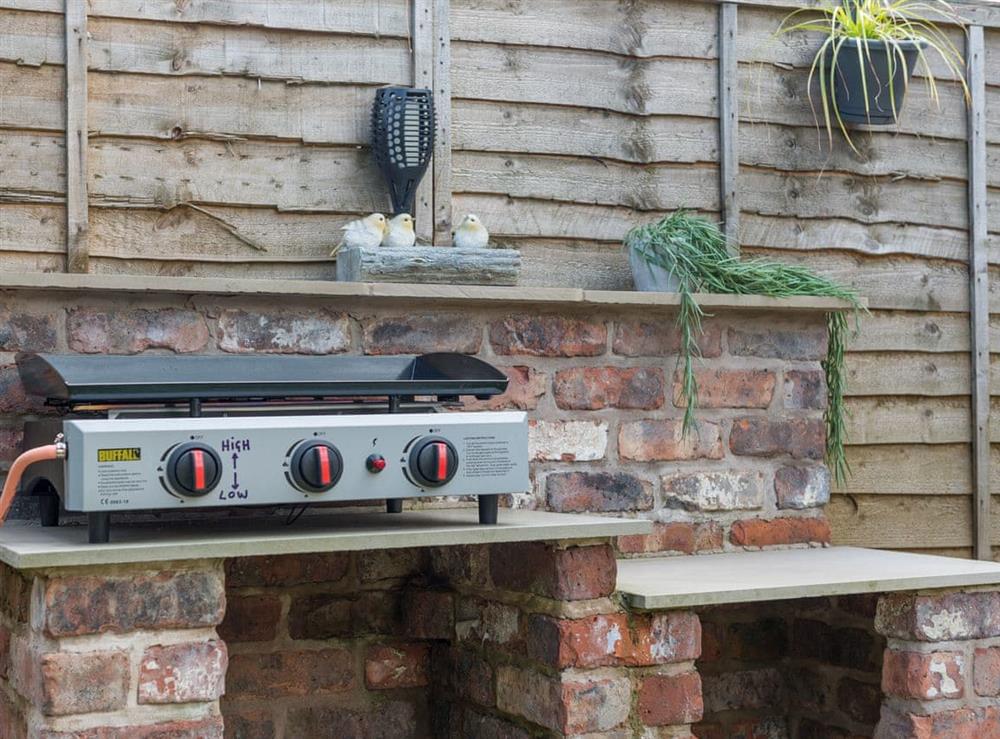 Built-in-BBQ at Harpers Cottage in Fence, near Burnley, Lancashire