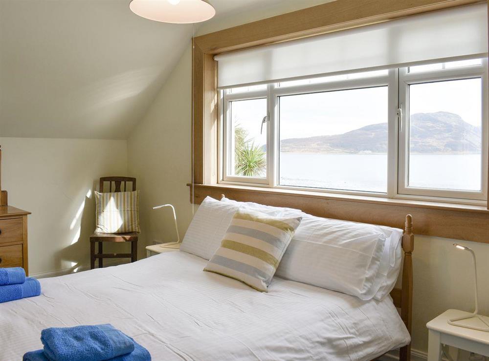 Relaxing double bedroom with fantastic sea views at Harport in Lamlash, Isle Of Arran