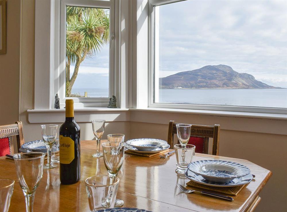 Tremendous views from the dining room at Harport in Lamlash, Isle Of Arran