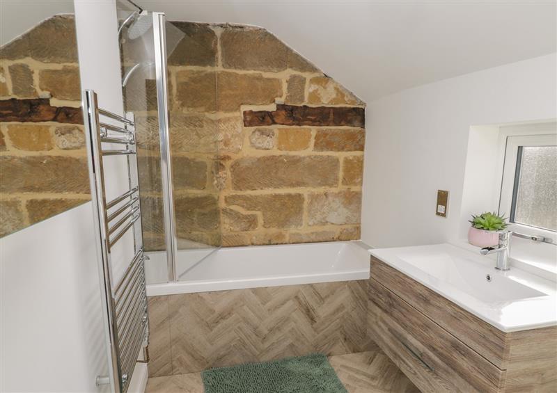 This is the bathroom at Harrington Cottage, Marske-By-The-Sea
