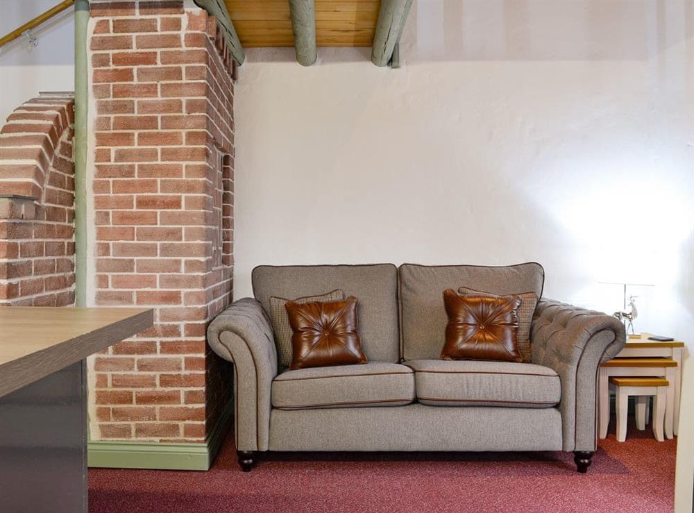 Comfy seating area at Harrisons Lodge in Threlkeld, near Keswick, Cumbria