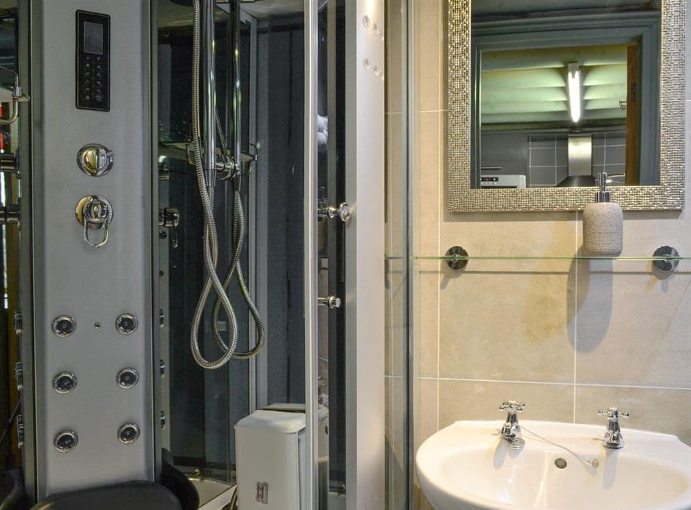 Hi-spec shower room at Harrisons Lodge in Threlkeld, near Keswick, Cumbria