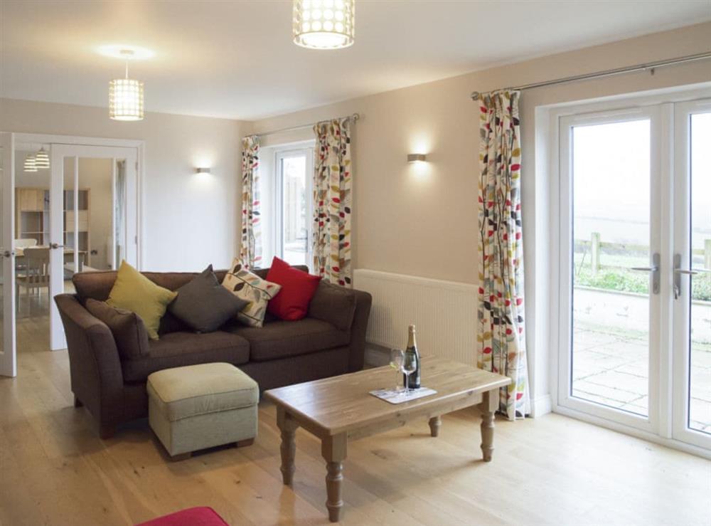Spacious living room at Harrowbeard House in Marhamchurch, near Bude, Cornwall