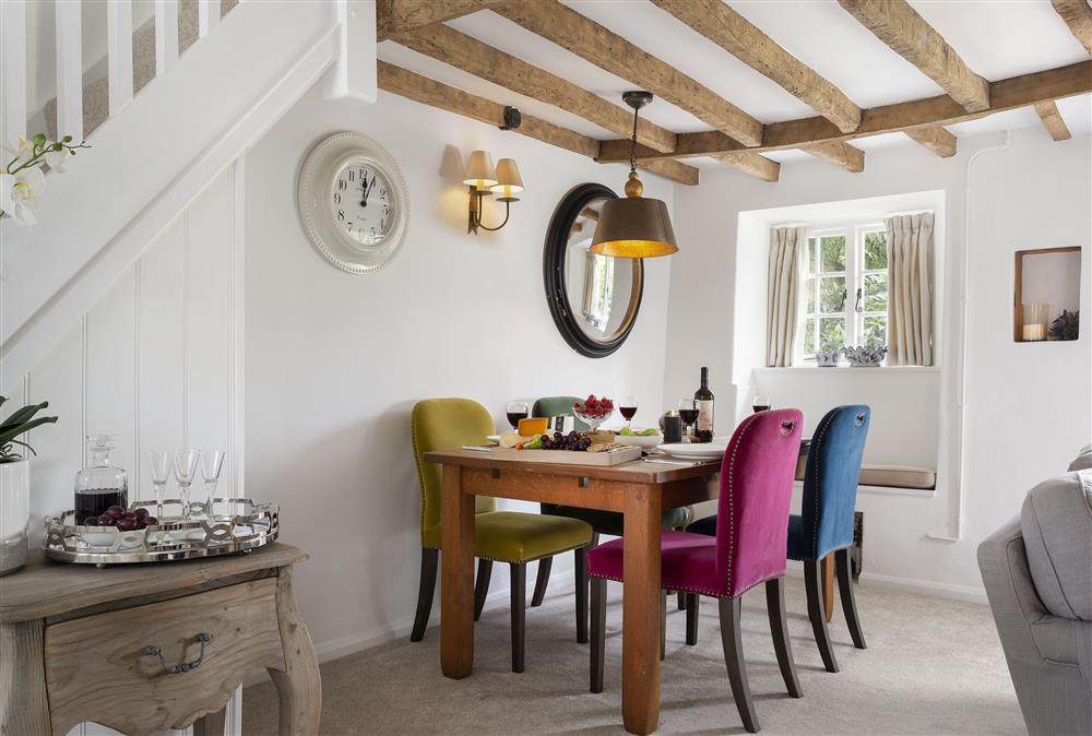 Ground floor: Dining area offering a splash of vibrant colour  at Harrowby End, Ebrington, near Chipping Campden