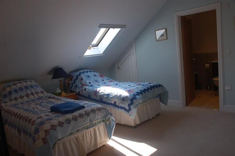 Twin bedroom at Harthanger View Cottage, Luxborough
