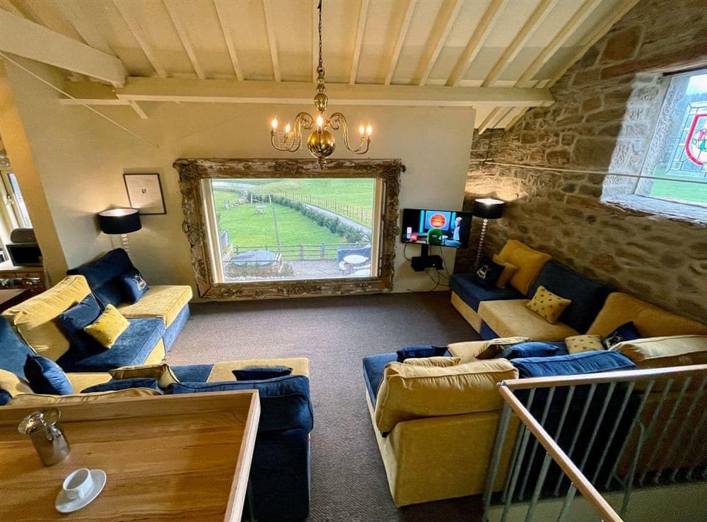 Living area at Harthill Barn in Alport, Nr Bakewell, Derbyshire., Great Britain