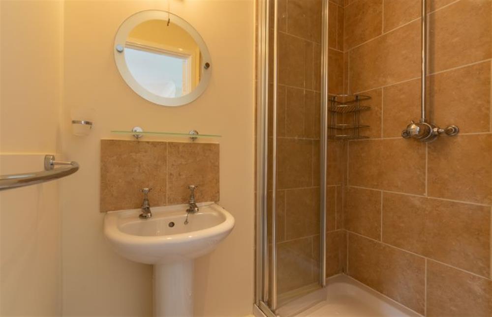 First floor: Bedroom two en-suite shower room  at Harts House, Burnham Overy Staithe near Kings Lynn