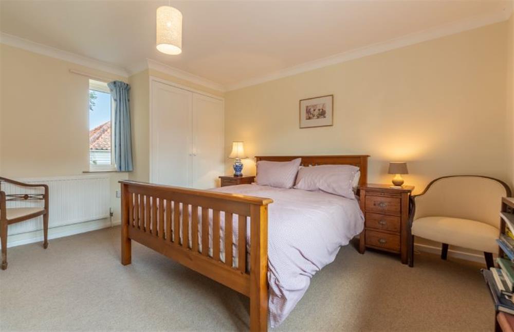 First floor: Bedroom two with double bed  at Harts House, Burnham Overy Staithe near Kings Lynn